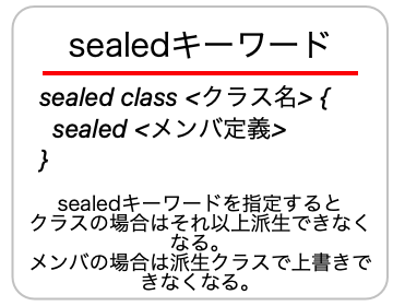 sealedキーワードについての画像