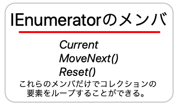 IEnumeratorのメンバについての画像