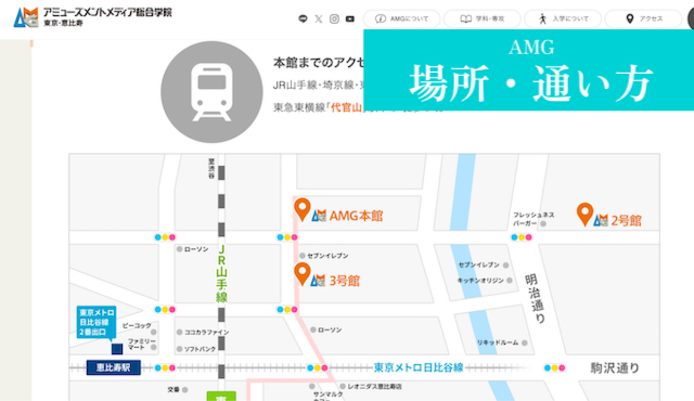 AMG ゲームクリエイター 場所