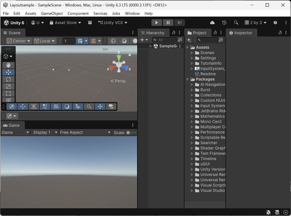 Unityの2by3レイアウト全体