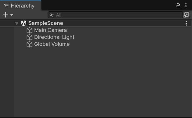 Hierarchyウィンドウ