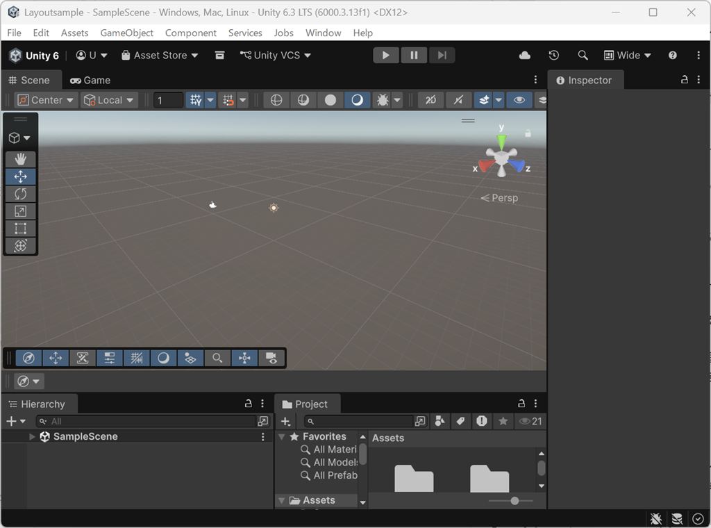 UnityのWideレイアウト全体