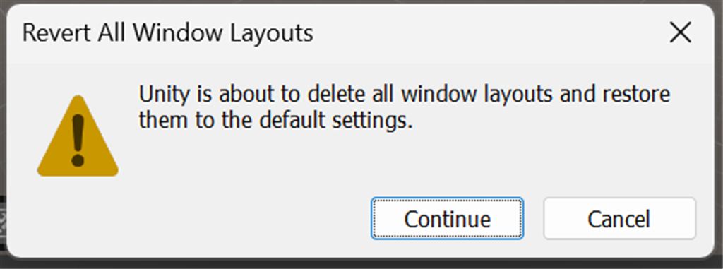 リセット確認ダイアログ